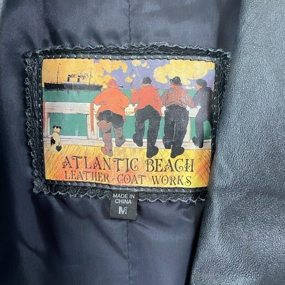 VINTAGE Genuine Leather Coat, Size M - Picture 5 of 7